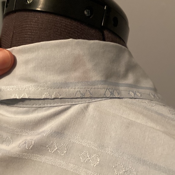 MEN’S FOR HIM UK London blue embroidered dress shirt. Size Medium. Never worn. - Picture 9 of 13